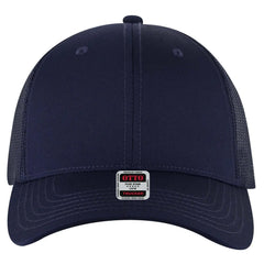 OTTO 83-1239 6 Panel Low Profile Mesh Back Trucker Cap - Navy - Navy / 6 1/2’’ - 7 5/8’’