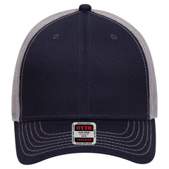 OTTO 83-1239 6 Panel Low Profile Mesh Back Trucker Cap - Nvy/Nvy/Gry - Nvy/Nvy/Gry / 6 1/2’’ - 7 5/8’’