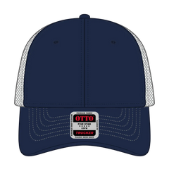 OTTO 83-1239 6 Panel Low Profile Mesh Back Trucker Cap - Nvy/Nvy/Gry - Nvy/Nvy/Gry / 6 1/2’’ - 7 5/8’’