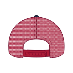 OTTO 83-1239 6 Panel Low Profile Mesh Back Trucker Cap - Nvy/Nvy/Red - Nvy/Nvy/Red / 6 1/2’’ - 7 5/8’’