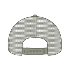 OTTO 83-1239 6 Panel Low Profile Mesh Back Trucker Cap - Ol. Green - Ol. Green / 6 1/2’’ - 7 5/8’’