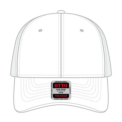 OTTO 83-1239 6 Panel Low Profile Mesh Back Trucker Cap - White - White / 6 1/2’’ - 7 5/8’’