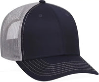 OTTO 83-1239 6 Panel Low Profile Mesh Back Trucker Hat - Navy Navy Gray - Navy Gray / One Size Fits Most