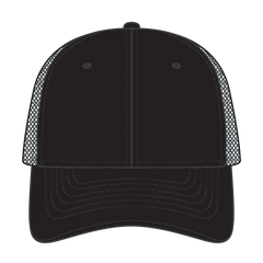 OTTO 83-1273 6 Panel Low Profile Mesh Back Trucker Cap - Blk/Blk/Ch.Gry - Blk/Blk/Ch.Gry / 6 1/2’’ - 7 5/8’’