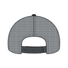 OTTO 83-1273 6 Panel Low Profile Mesh Back Trucker Cap - Blk/Blk/Ch.Gry - Blk/Blk/Ch.Gry / 6 1/2’’ - 7 5/8’’
