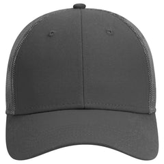OTTO 83-1273 6 Panel Low Profile Mesh Back Trucker Cap - Char. Gray - Char. Gray / 6 1/2’’ - 7 5/8’’