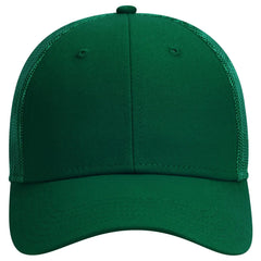 OTTO 83-1273 6 Panel Low Profile Mesh Back Trucker Cap - Dk. Green - Dk. Green / 6 1/2’’ - 7 5/8’’
