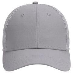 OTTO 83-1273 6 Panel Low Profile Mesh Back Trucker Cap - Gray - Gray / 6 1/2’’ - 7 5/8’’