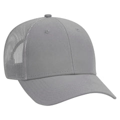 OTTO 83-1273 6 Panel Low Profile Mesh Back Trucker Cap - Gray - Gray / 6 1/2’’ - 7 5/8’’