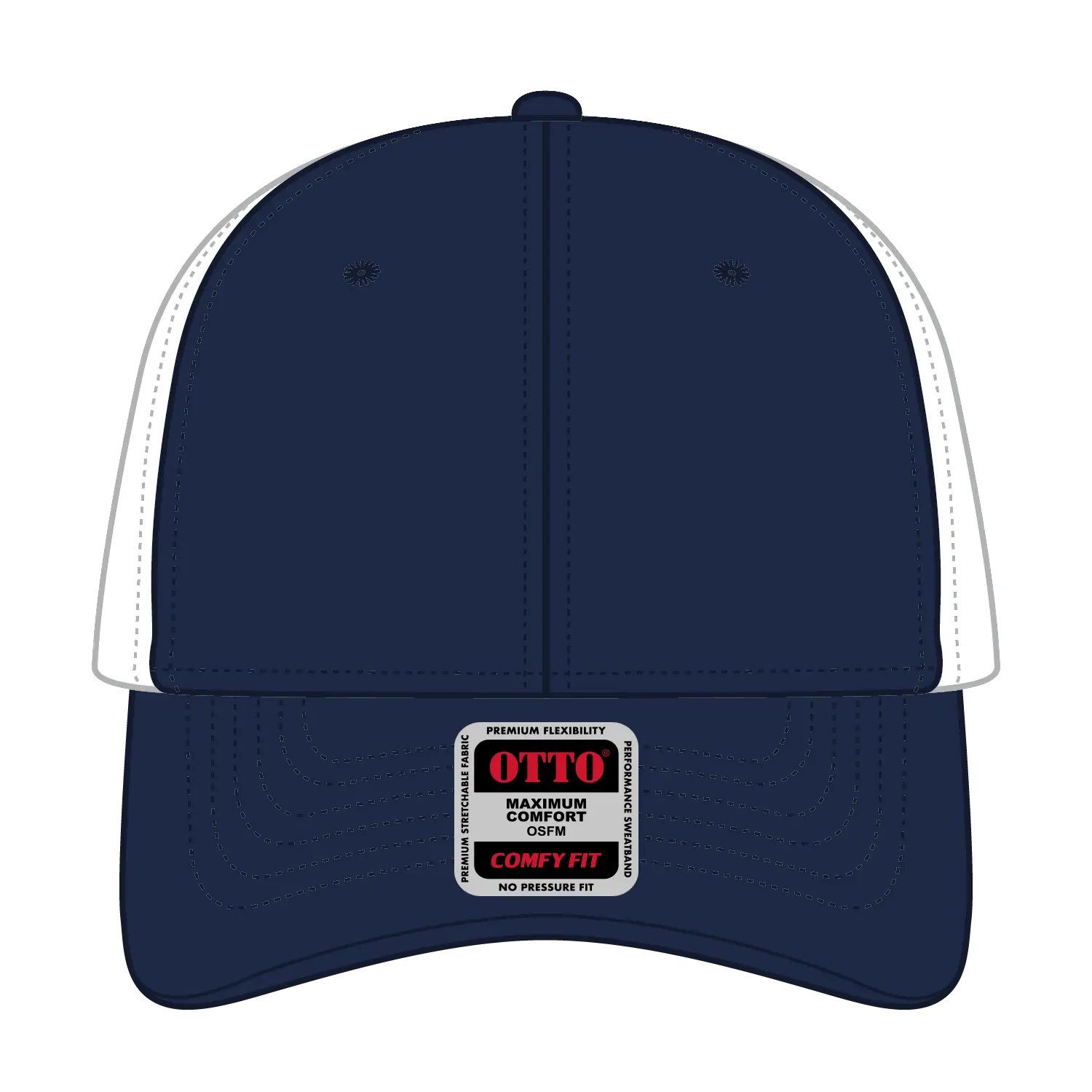 OTTO 83-1299 ’OTTO Comfy Fit’ 6 Panel Low Profile Mesh Back Trucker Cap - Nvy/Nvy/Wht - Nvy/Nvy/Wht / 6 1/2’’ - 7 5/8’’