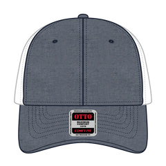 OTTO 83-1299 ’OTTO Comfy Fit’ 6 Panel Low Profile Mesh Back Trucker Cap - Nvy/Wht - Nvy/Wht / 6 1/2’’ - 7 5/8’’