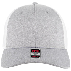 OTTO 83-1299 ’OTTO Comfy Fit’ 6 Panel Low Profile Mesh Back Trucker Cap - HeatherGray/HeatherGray/White
