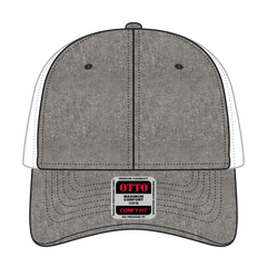 OTTO 83-1299 ’OTTO Comfy Fit’ 6 Panel Low Profile Mesh Back Trucker Cap - ChGry/Wht - ChGry/Wht / 6 1/2’’ - 7 5/8’’
