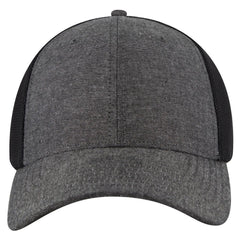 OTTO 83-1299 ’OTTO Comfy Fit’ 6 Panel Low Profile Mesh Back Trucker Cap - Black - Black / 6 1/2’’ - 7 5/8’’