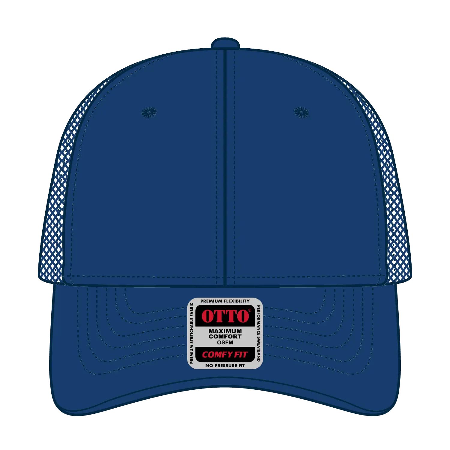 OTTO 83-2 ’OTTO Comfy Fit’ 6 Panel Low Profile Mesh Back Trucker Cap - Royal - Royal / 7 3/8’’ - 7 5/8’’