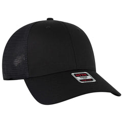 OTTO 83-2 ’OTTO Comfy Fit’ 6 Panel Low Profile Mesh Back Trucker Cap - Black - Black / 7 3/8’’ - 7 5/8’’
