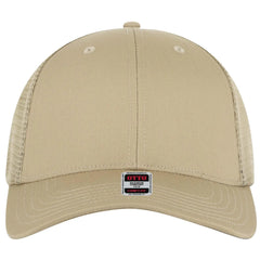 OTTO 83-2 ’OTTO Comfy Fit’ 6 Panel Low Profile Mesh Back Trucker Cap - Khaki - Khaki / 7 3/8’’ - 7 5/8’’