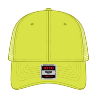 OTTO 83-2 ’OTTO Comfy Fit’ 6 Panel Low Profile Mesh Back Trucker Cap - N. Yellow - N. Yellow / 7 3/8’’ - 7 5/8’’