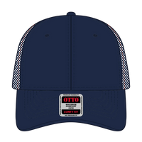 OTTO 83-2 ’OTTO Comfy Fit’ 6 Panel Low Profile Mesh Back Trucker Cap - Nvy/Nvy/Org - Nvy/Nvy/Org / 7 3/8’’ - 7 5/8’’