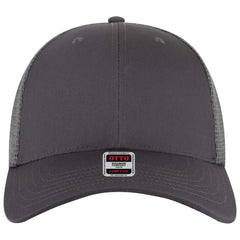 OTTO 83-2 ’OTTO Comfy Fit’ 6 Panel Low Profile Mesh Back Trucker Cap - Char. Gray - Char. Gray / 7 3/8’’ - 7 5/8’’