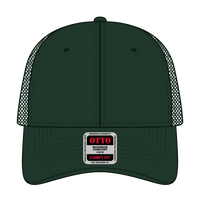 OTTO 83-2 ’OTTO Comfy Fit’ 6 Panel Low Profile Mesh Back Trucker Cap - Dk. Green - Dk. Green / 7 3/8’’ - 7 5/8’’