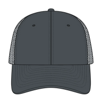 OTTO 83-3 6 Panel Low Profile Mesh Back Trucker Cap - Char. Gray - Char. Gray / 7 3/8’’ - 7 5/8’’