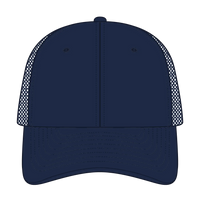 OTTO 83-3 6 Panel Low Profile Mesh Back Trucker Cap - Navy - Navy / 7 3/8’’ - 7 5/8’’