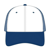 OTTO 83-3 6 Panel Low Profile Mesh Back Trucker Cap - Royal - Royal / 7 3/8’’ - 7 5/8’’