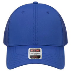 OTTO 83-3 6 Panel Low Profile Mesh Back Trucker Cap - Royal - Royal / 7 3/8’’ - 7 5/8’’