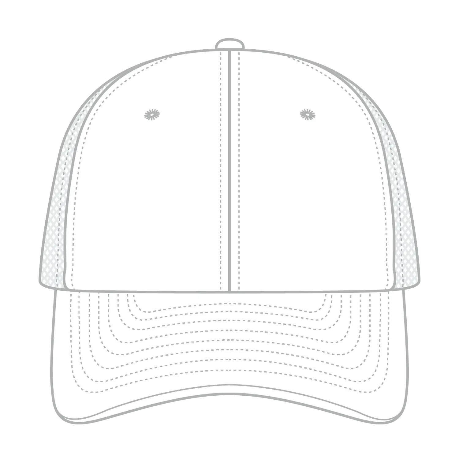 OTTO 83-3 6 Panel Low Profile Mesh Back Trucker Cap - Wht - Wht / 7 3/8’’ - 7 5/8’’