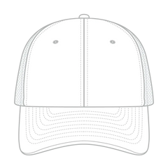 OTTO 83-3 6 Panel Low Profile Mesh Back Trucker Cap - Wht - Wht / 7 3/8’’ - 7 5/8’’