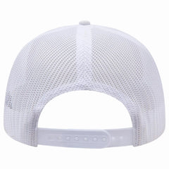 OTTO 83-3 6 Panel Low Profile Mesh Back Trucker Cap - Wht - Wht / 7 3/8’’ - 7 5/8’’