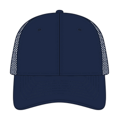 OTTO 83-4 6 Panel Low Profile Mesh Back Trucker Cap - Navy - Navy / 7 3/8’’ - 7 5/8’’