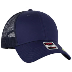 OTTO 83-4 6 Panel Low Profile Mesh Back Trucker Cap - Navy - Navy / 7 3/8’’ - 7 5/8’’