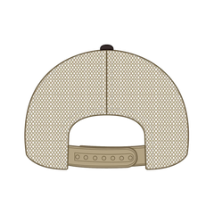 OTTO 83-473 6 Panel Low Profile Mesh Back Trucker Cap - Dk.Brn/Dk.Brn/Kha - Dk.Brn/Dk.Brn/Kha / 6 1/2’’ - 7 5/8’’