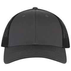 OTTO 83-473 6 Panel Low Profile Mesh Back Trucker Cap - Ch.Gry/Ch.Gry/Blk - Ch.Gry/Ch.Gry/Blk / 6 1/2’’ - 7 5/8’’