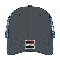 OTTO 83-473 6 Panel Low Profile Mesh Back Trucker Cap - Ch.Gry/Ch.Gry/Ryl - Ch.Gry/Ch.Gry/Ryl / 6 1/2’’ - 7 5/8’’
