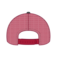 OTTO 83-473 6 Panel Low Profile Mesh Back Trucker Cap - Ch.Gry/Ch.Gry/Red - Ch.Gry/Ch.Gry/Red / 6 1/2’’ - 7 5/8’’