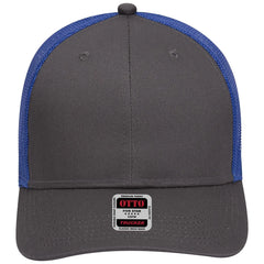 OTTO 83-473 6 Panel Low Profile Mesh Back Trucker Cap - Ch.Gry/Ch.Gry/Ryl - Ch.Gry/Ch.Gry/Ryl / 6 1/2’’ - 7 5/8’’