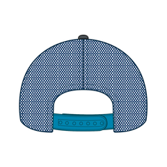 OTTO 83-473 6 Panel Low Profile Mesh Back Trucker Cap - Ch.Gry/CH.Gry/N.Blu - Ch.Gry/CH.Gry/N.Blu / 6 1/2’’ - 7 5/8’’