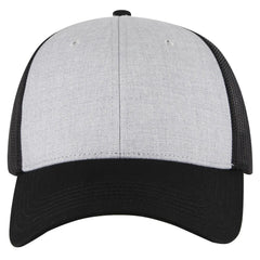 OTTO 83-473 6 Panel Low Profile Mesh Back Trucker Cap - Black/Heather Gray/Black - Black/Heather Gray/Black / 6 1/2’’