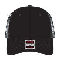 OTTO 83-473 6 Panel Low Profile Mesh Back Trucker Cap - Blk/Blk/Ch.Gry - Blk/Blk/Ch.Gry / 6 1/2’’ - 7 5/8’’