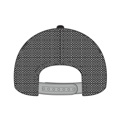 OTTO 83-473 6 Panel Low Profile Mesh Back Trucker Cap - Blk/Blk/Gry - Blk/Blk/Gry / 6 1/2’’ - 7 5/8’’