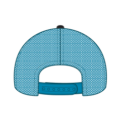 OTTO 83-473 6 Panel Low Profile Mesh Back Trucker Cap - Blk/Blk/N.Blue - Blk/Blk/N.Blue / 6 1/2’’ - 7 5/8’’