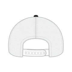 OTTO 83-473 6 Panel Low Profile Mesh Back Trucker Cap - Blk/Blk/Wht - Blk/Blk/Wht / 6 1/2’’ - 7 5/8’’