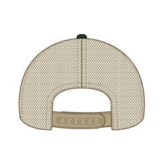 OTTO 83-473 6 Panel Low Profile Mesh Back Trucker Cap - Dk.Grn/Kha - Dk.Grn/Kha / 6 1/2’’ - 7 5/8’’