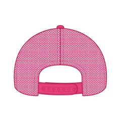 OTTO 83-473 6 Panel Low Profile Mesh Back Trucker Cap - Hot Pink