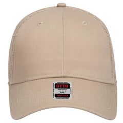 OTTO 83-473 6 Panel Low Profile Mesh Back Trucker Cap - Khaki - Khaki / 6 1/2’’ - 7 5/8’’
