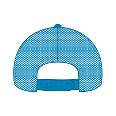 OTTO 83-473 6 Panel Low Profile Mesh Back Trucker Cap - Lake Blue