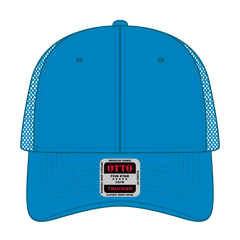 OTTO 83-473 6 Panel Low Profile Mesh Back Trucker Cap - Lake Blue - Lake Blue / 6 1/2’’ - 7 5/8’’